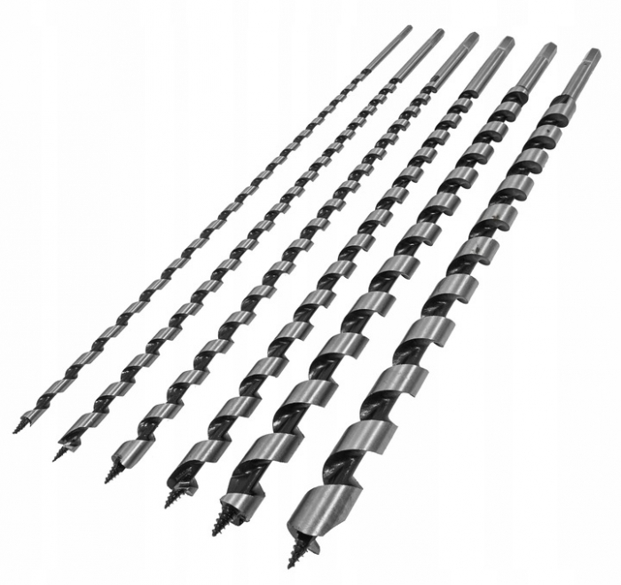 Set 6 burghie lemn 6-18mm lungi 460mm (V05077) [3]