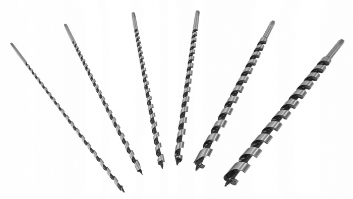 Set 6 burghie lemn 6-18mm lungi 460mm (V05077) [8]