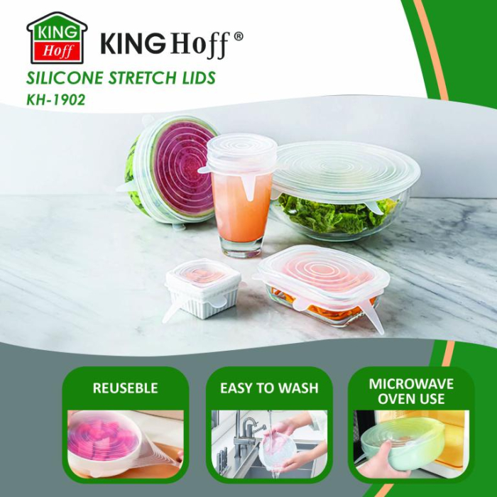 Set 6 capace elastice din silicon reutilizabile dimensiuni variate (KH-1902) [6]