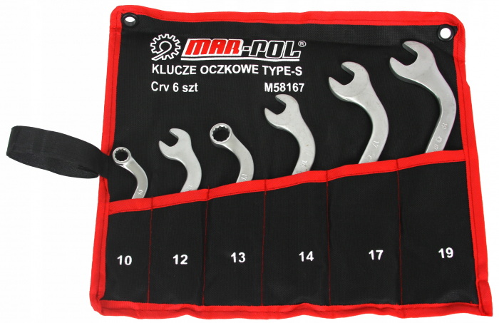 Set 6 chei combinate tip S 10-19mm 6bucati piese Chrome-Vanadium Cr-V (M58167) [1]