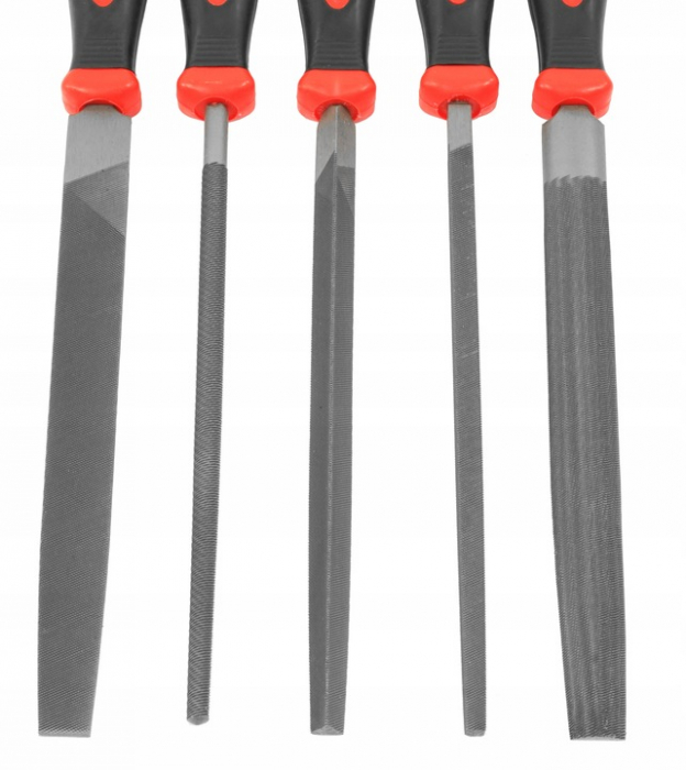 Set 5 pile pentru metal raspile cu maner ergonomic slefuire razuire (V05079) [12]