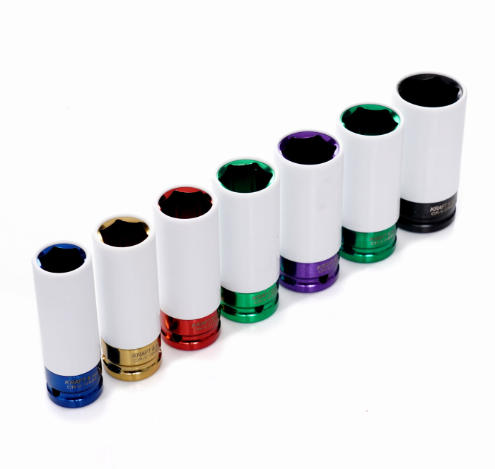 Set 7 tubulare lungi impact jante aliaj cu protectie cauciuc 17-27mm (KD11752) [7]