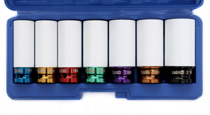 Set 7 tubulare lungi impact jante aliaj cu protectie cauciuc 17-27mm (TA1252) [2]