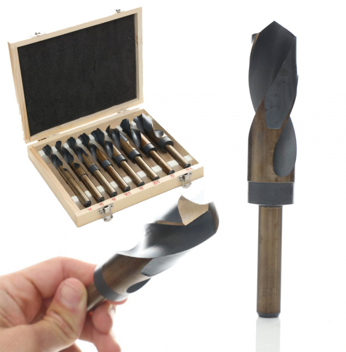 Set 8 burghie cobalt HSS 14-25.5mm pentru metal (TA1085) [1]