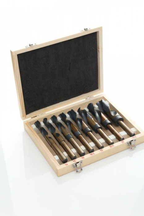 Set 8 burghie cobalt HSS 14-25.5mm pentru metal (TA1085) [2]