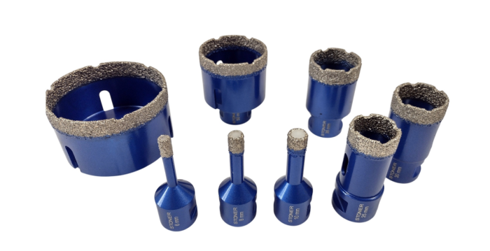 Set 8 carote diamantate M14 6-68 mm pentru gresie si placi ceramice + 2 discuri diamantate 125 mm (S12206) [11]