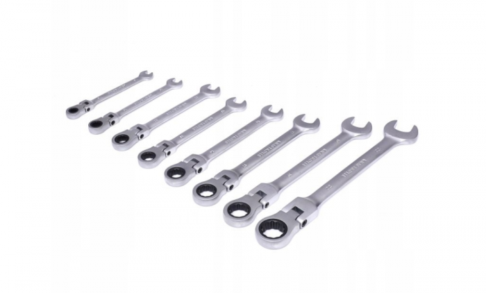 Set 8 chei cu clichet articulate 8-22mm 8bucati piese cap flexibil Cr-V (KD11302) [10]