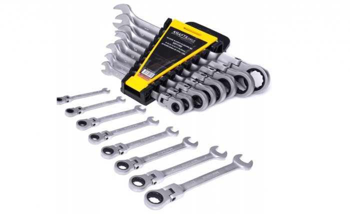 Set 8 chei cu clichet articulate 8-22mm 8bucati piese cap flexibil Cr-V (KD11302) [11]