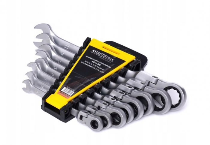 Set 8 chei cu clichet articulate 8-22mm 8bucati piese cap flexibil Cr-V (KD11302) [3]