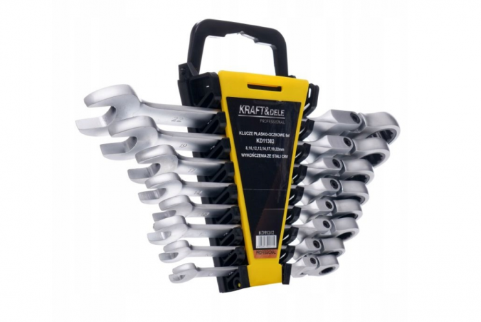 Set 8 chei cu clichet articulate 8-22mm 8bucati piese cap flexibil Cr-V (KD11302) [5]