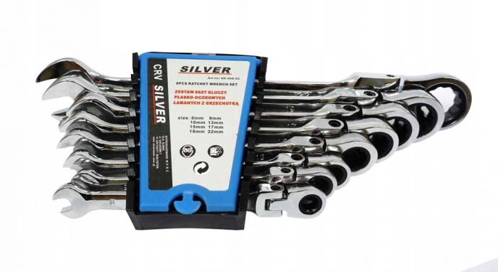 Set 8 chei cu clichet articulate 8-22mm 8bucati piese cap flexibil Cr-V (SK-008-02) [2]