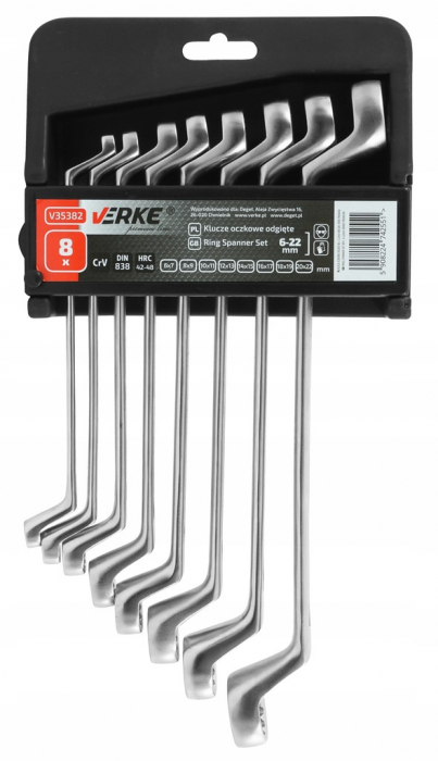 Set 8 chei inelare cu cot 6-22mm 8bucati piese Cr-V (V35382) [6]