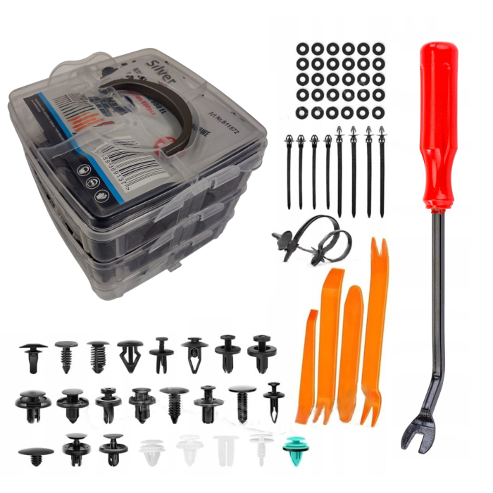 Set 800 clipsuri si cleme auto + 45 accesorii, 845 bucati, cu organizator (S11572) [13]