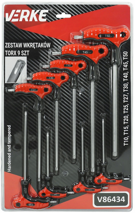 Set 9 chei torx lungi cu maner T10-T50 surubelnita (V86434) [2]