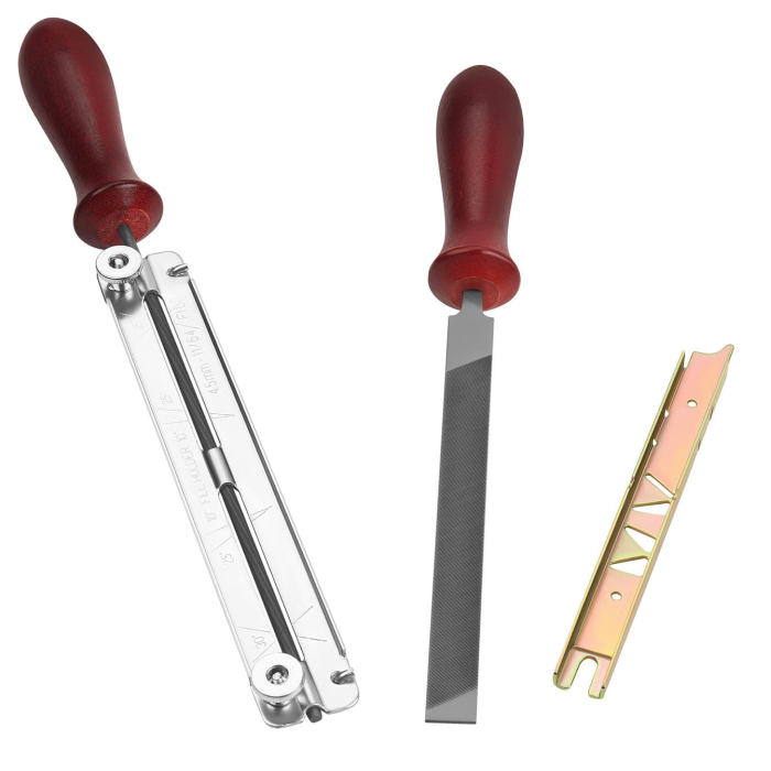 Set ascutit lant drujba cu ghidaj + pila dreapta limitatori (KD3574) [4]