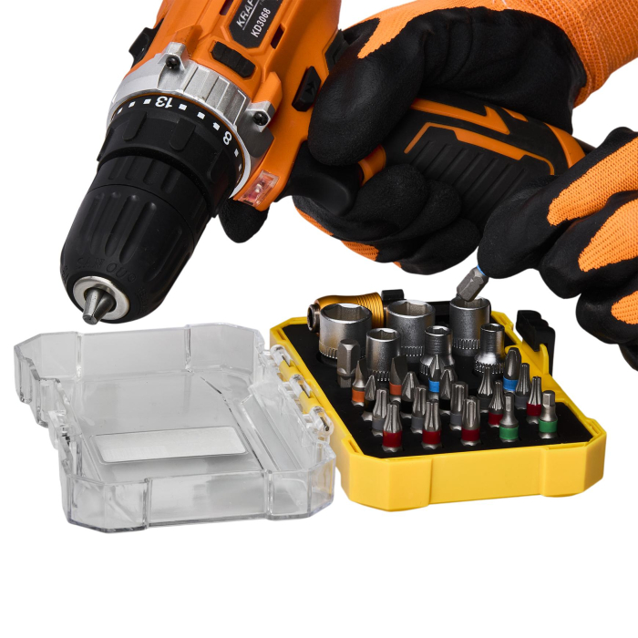 Set biti cu adaptor 28piese surubelnita filetanta (KD10474) [5]