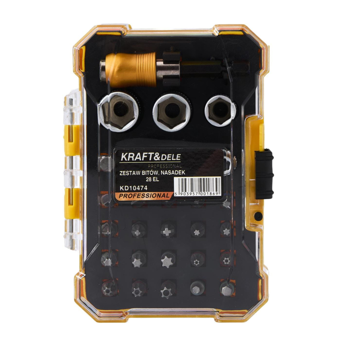 Set biti cu adaptor 28piese surubelnita filetanta (KD10474) [2]