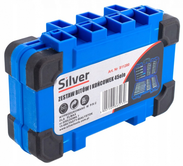 Set biti cu adaptor 45piese surubelnita filetanta (S11280) [3]