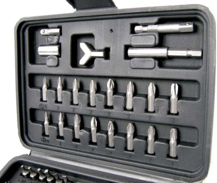 Set biti profesional 100 piese TORX PH PZ HEX SL cu adaptor si suport magnetic in valiza (KD10264) [3]