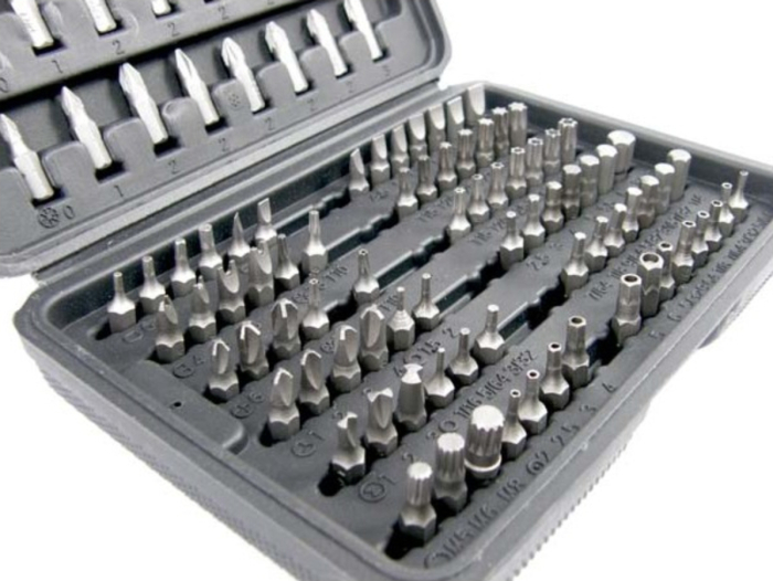 Set biti profesional 100 piese TORX PH PZ HEX SL cu adaptor si suport magnetic in valiza (KD10264) [4]