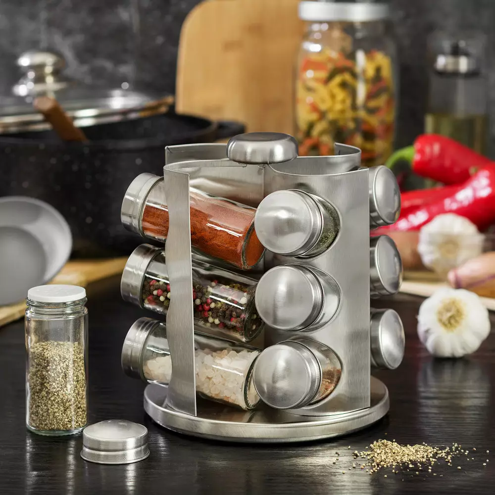 Set borcane pentru condimente cu suport, 13 piese (KH-4005) [2]