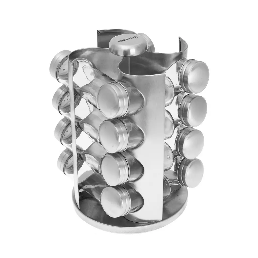 Set borcane pentru condimente din otel si sticla, 17 piese (KH-4006) [3]