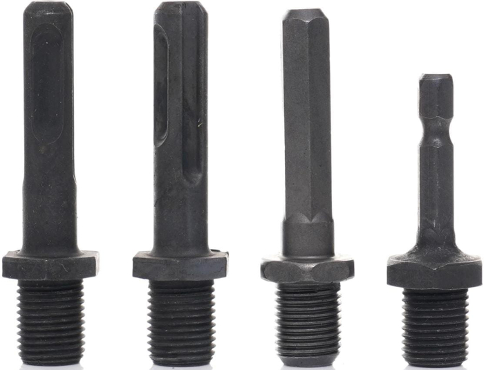 Set 2 burghie con despicator 32mm 42mm lemn pentru bormasina cu impact percutie + 3 adaptoare (KD11248) [5]