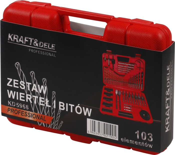 Set burghie si biti 103 piese pentru gaurire si insurubare universala (KD5968) [3]