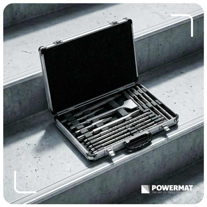 Set burghie si dalti SDS Plus 17 piese pentru beton zidarie cu valiza PM1488 (PM-ZWD-17T) [28]