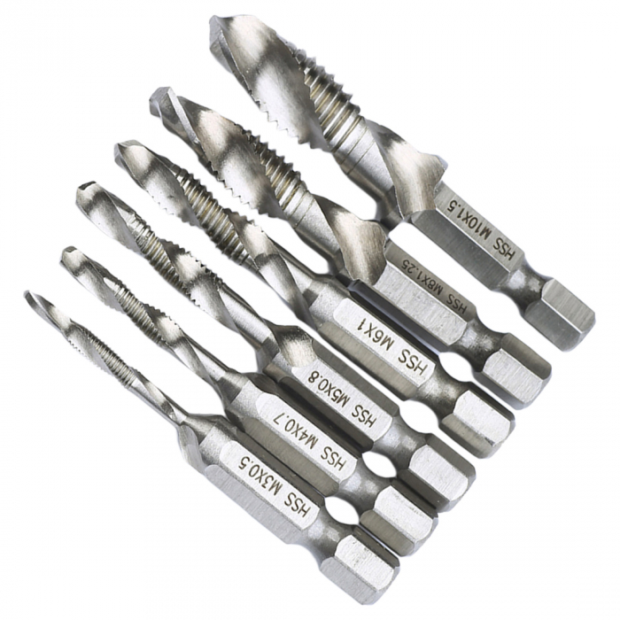 Set burghie tip tarod cu filetare M3-M10 7piese (S11535) [2]