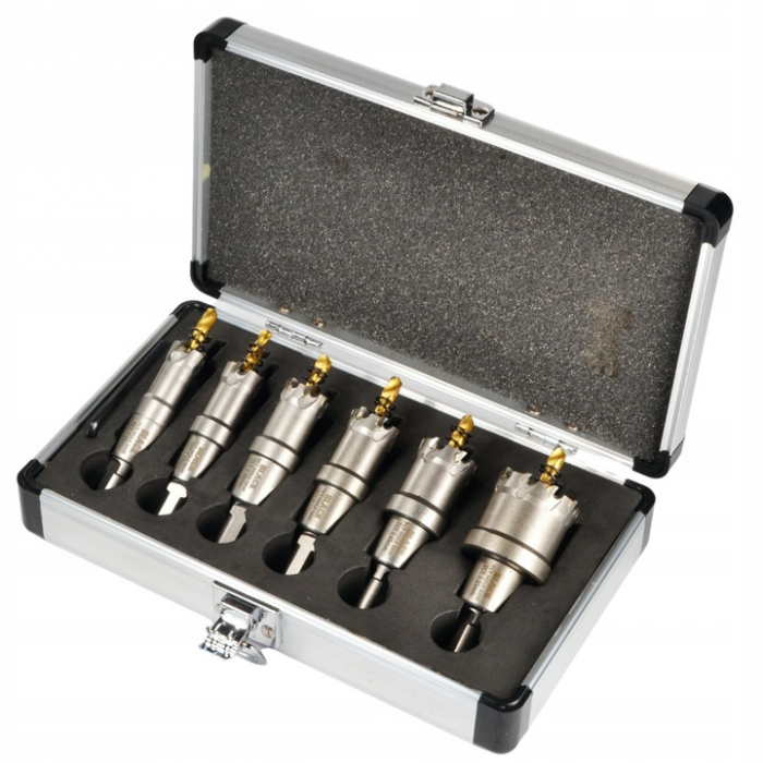 Set carote 16-35mm cu vidia pentru metal burghie din titan 6piese (21207) [3]