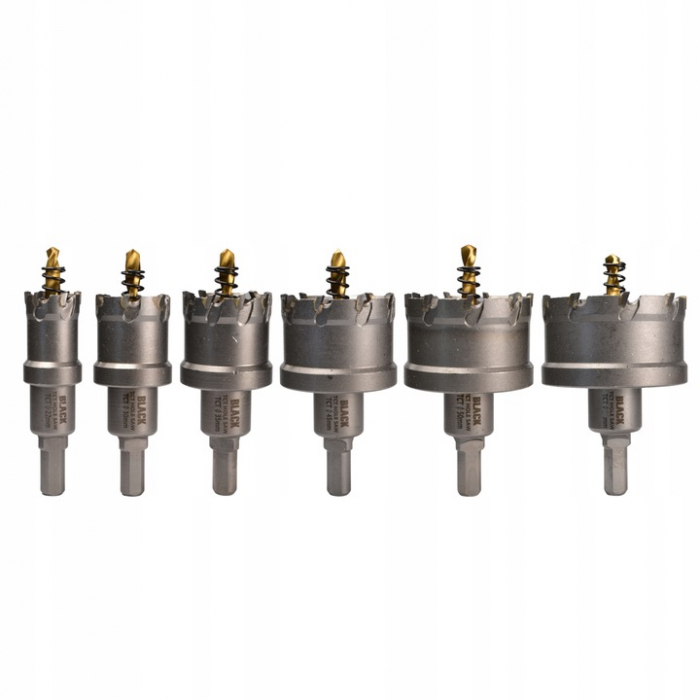 Set carote 22-65mm cu vidia pentru metal burghie din titan 6piese (21208) [5]