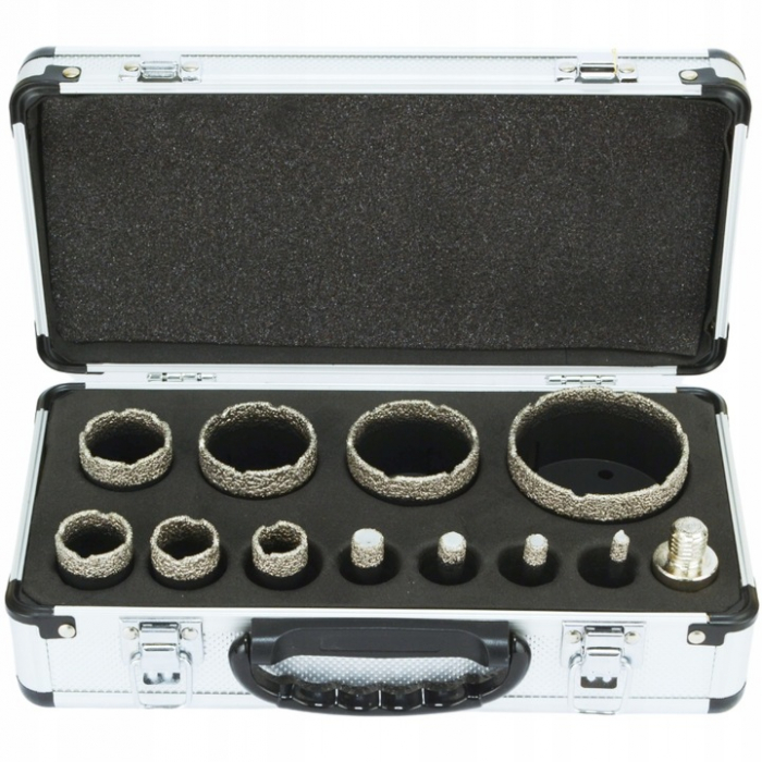 Set carote 6-68mm cu vidia pentru metal burghie din titan 11piese (21210) [2]