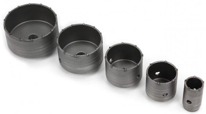 Set carote 6 piese cu vidie pentru beton 40-120mm cu adaptor SDS+ (M22582) [4]