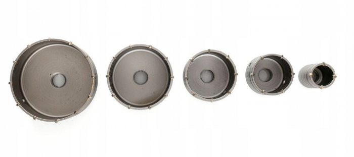 Set carote 7 piese cu vidie pentru beton 40-125mm cu adaptor SDS+ (TA1510) [2]