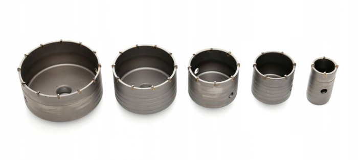Set carote 7 piese cu vidie pentru beton 40-125mm cu adaptor SDS+ (TA1510) [5]