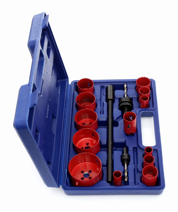 Set carote bi-metal lemn 17 piese, geanta, 19-76mm (KD10345) [7]
