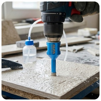 Set carote diamantate conice 6-68mm pentru gresie si portelan, cu adaptor si cutie (3337) [13]