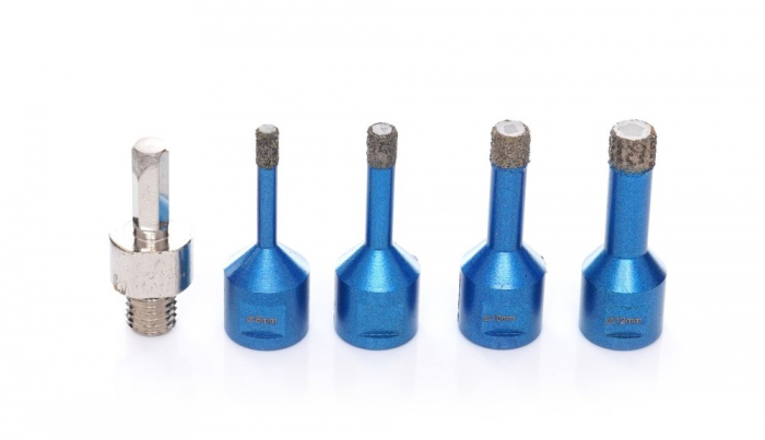 Set carote diamantate piatra gresie faianta beton 6-12mm M14 5piese (TA4088) [5]