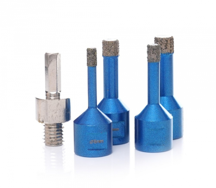 Set carote diamantate piatra gresie faianta beton 6-12mm M14 5piese (TA4088) [7]