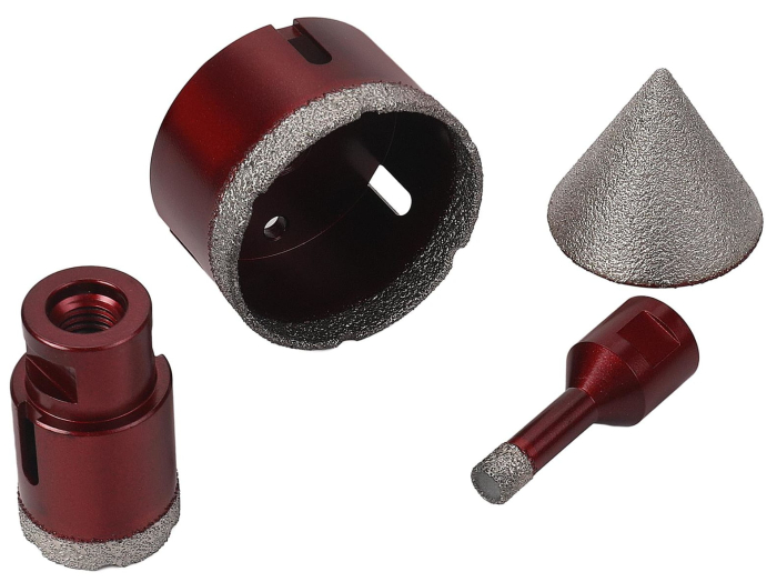 Set carote diamantate piatra gresie faianta beton 6-65mm M14 10piese (KD12642) [6]