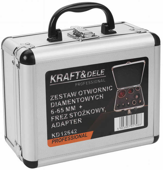 Set carote diamantate piatra gresie faianta beton 6-65mm M14 10piese (KD12642) [7]