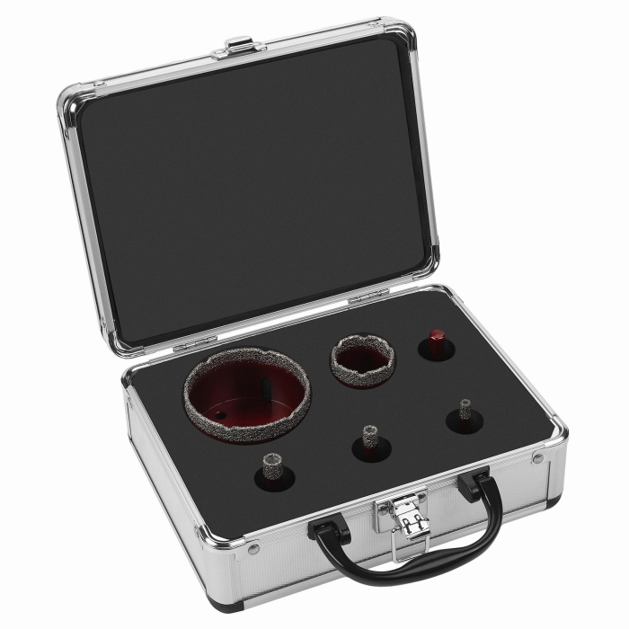 Set carote diamantate piatra gresie faianta beton 6-68mm 6piese (KD5953) [2]