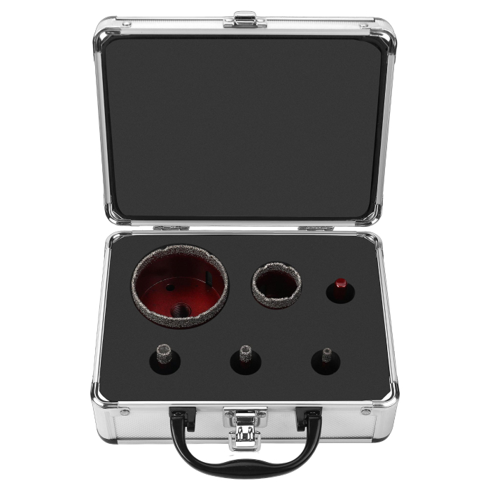 Set carote diamantate piatra gresie faianta beton 6-68mm 6piese (KD5953) [3]