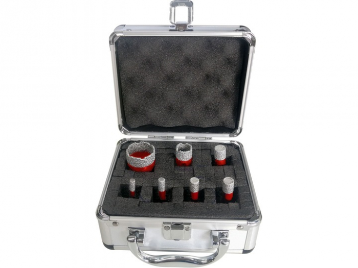 Set carote diamantate piatra gresie faianta beton 6-68mm HEX M14 6piese (8802991) [3]
