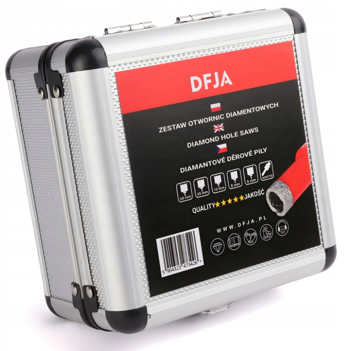 Set carote diamantate piatra gresie faianta beton 6-68mm HEX M14 6piese (CAR668M14-18) [12]