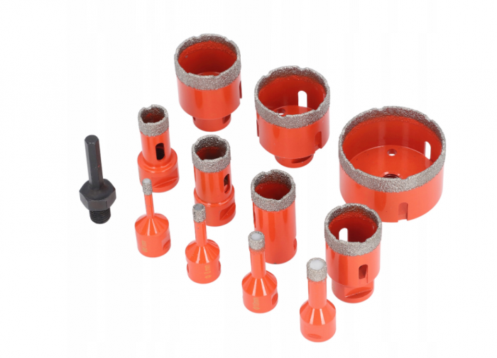 Set carote diamantate piatra gresie faianta beton 6-68mm M14 12piese (CAR668M14-1) [7]