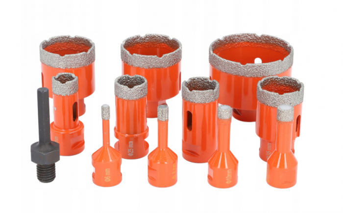 Set carote diamantate piatra gresie faianta beton 6-68mm M14 12piese (CAR668M14-1) [4]