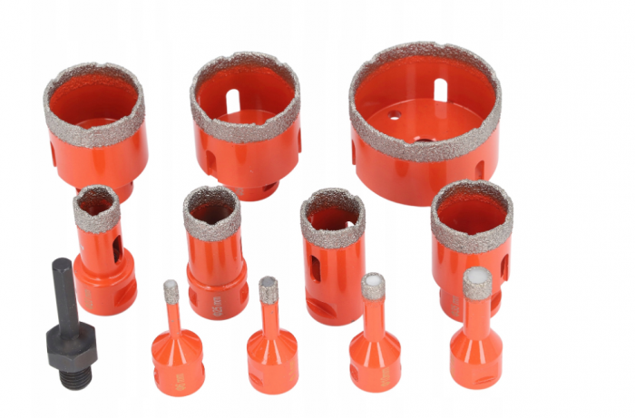 Set carote diamantate piatra gresie faianta beton 6-68mm M14 12piese (CAR668M14-1) [5]
