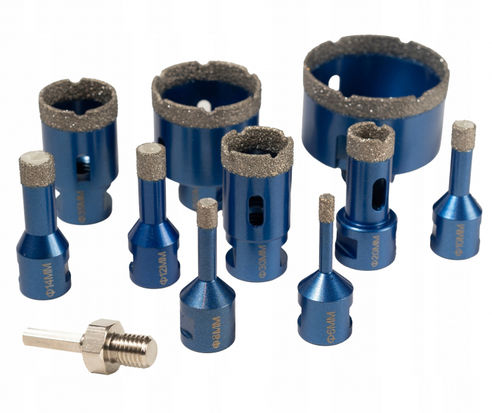 Set carote diamantate piatra gresie faianta beton 6-68mm M14 12piese (CAR668M14-2) [3]